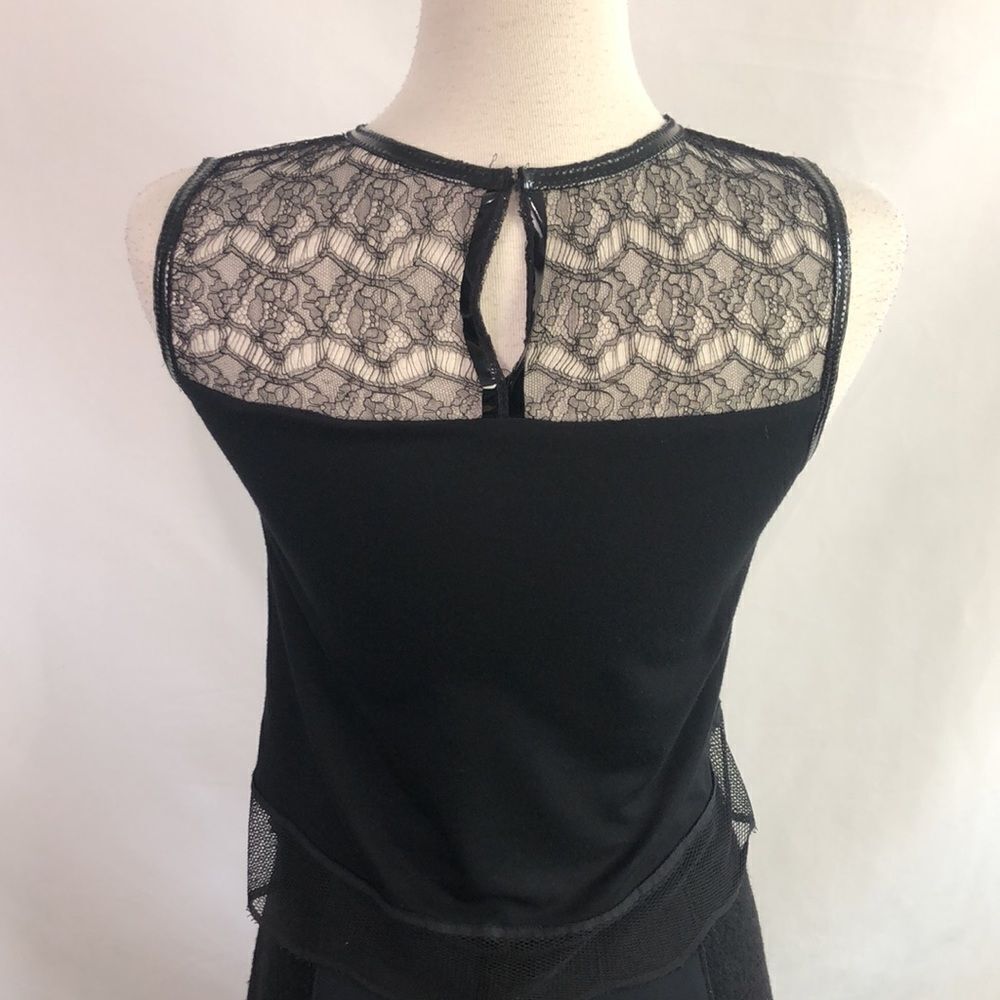 Dorothee Schumacher Black Lace and Patent Top/Skirt Set - Picture 6 of 12